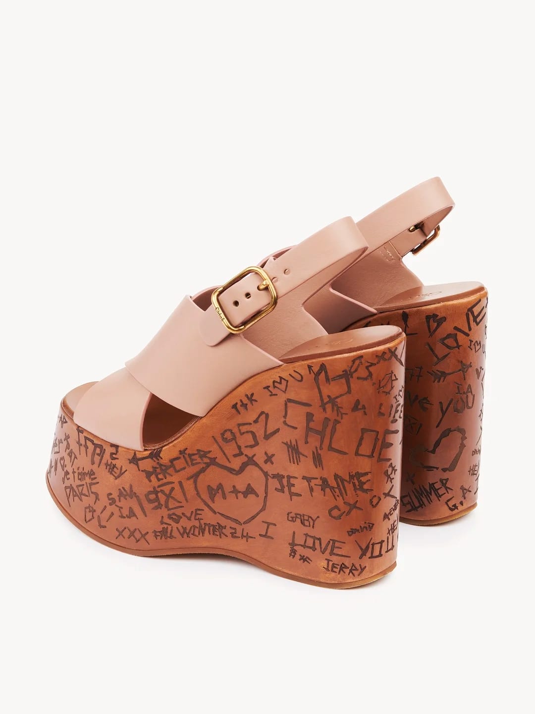 Maxime Wedge Sandal in Blush, $1278 (approximately P72,672.83), CHLOE, chloe.com